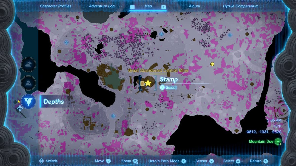 Depths route screenshot for the Autobuild path